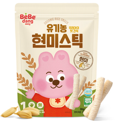 HCM Bánh gạo ăn dặm hữu cơ Bebedang Hàn Quốc Vị Gạo lức
