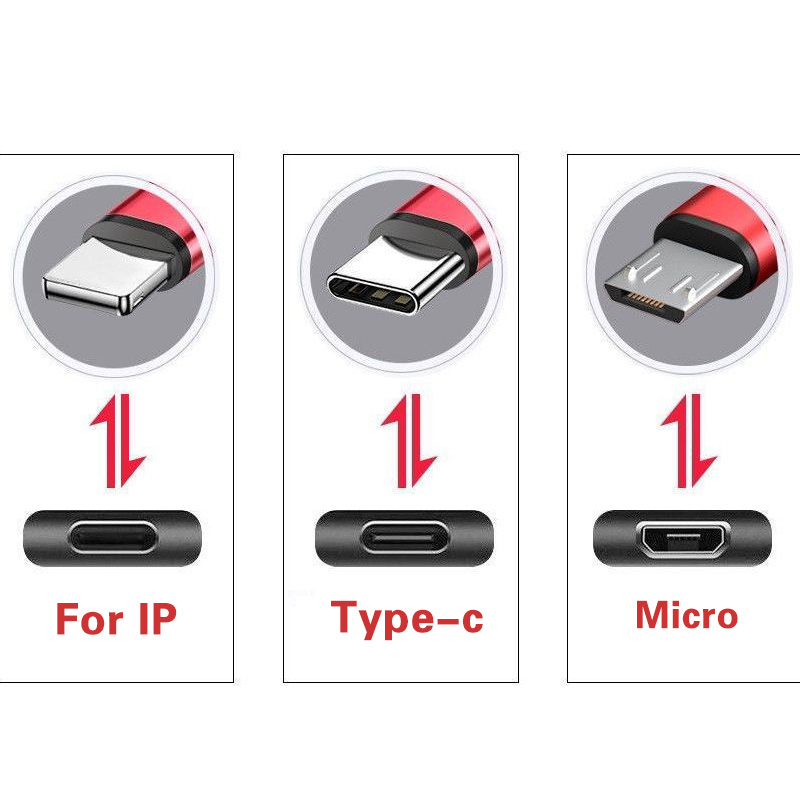 VAORLO Cáp USB Lò Xo 3 Trong 1 Cáp Sạc Nhanh 5A Có Thể Thu Vào 1.8M Dây Sạc Nhanh Type-C/Micro USB/Lightning Cáp Dữ Liệu Điện Thoại