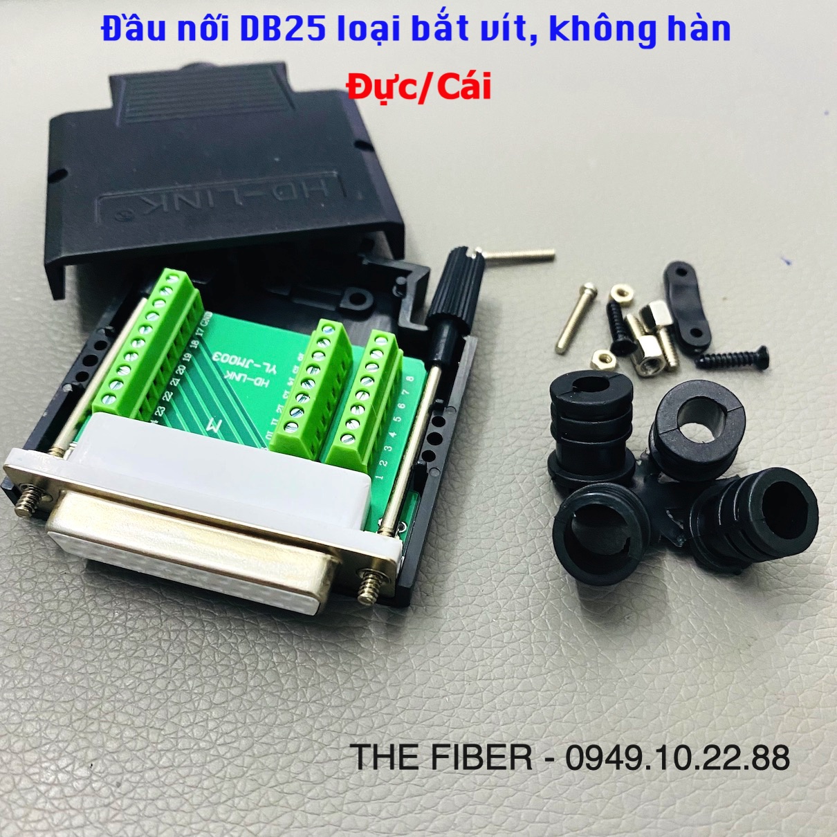 Đầu Jack DB25 không hàn đầu Đực/Cái - Dòng cao cấp