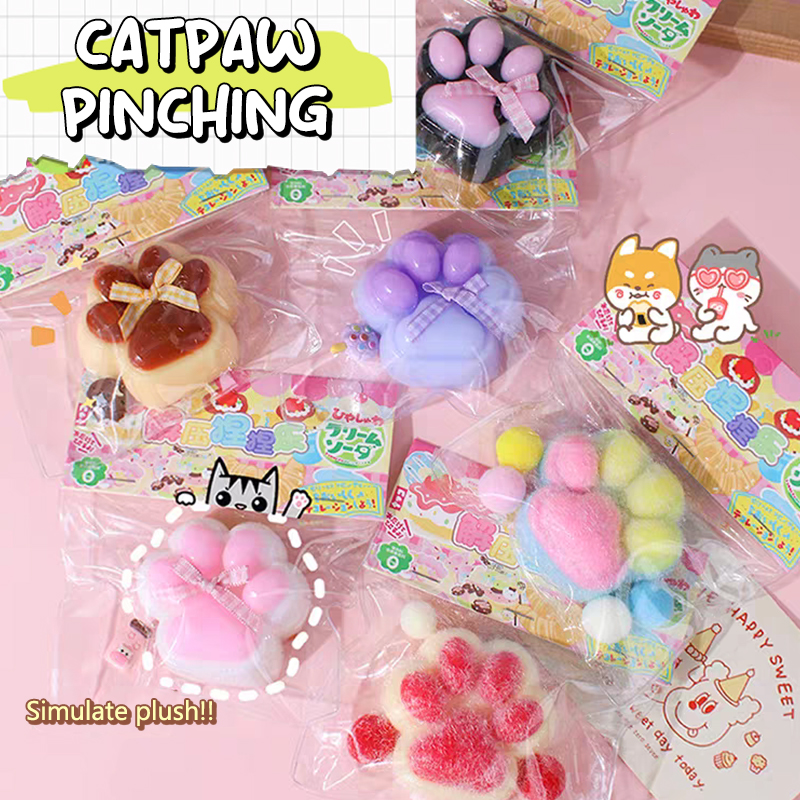 Cat Paw Mochi Taba Squishy Fidget Toy Cat Paw Slow Rebound Stress