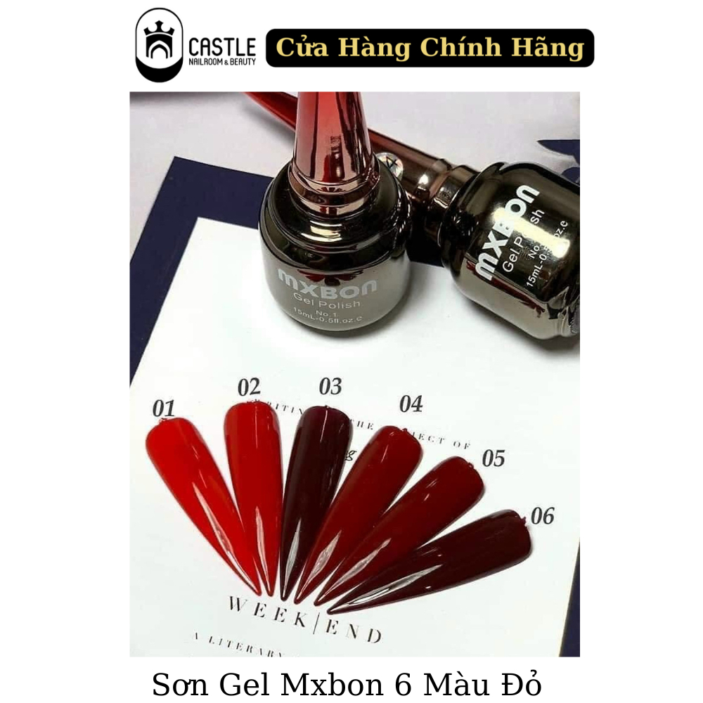 Sơn Gel MXBON 6 Màu Đỏ - Chính Hãng