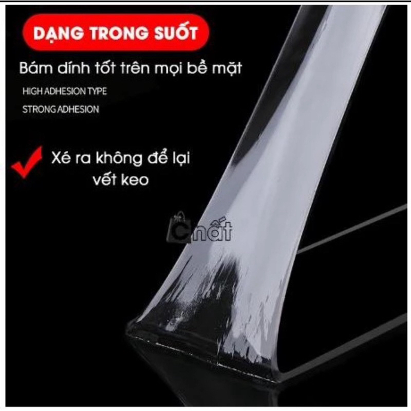 (siêu dính)Băng keo nano 2mặt trong suốt