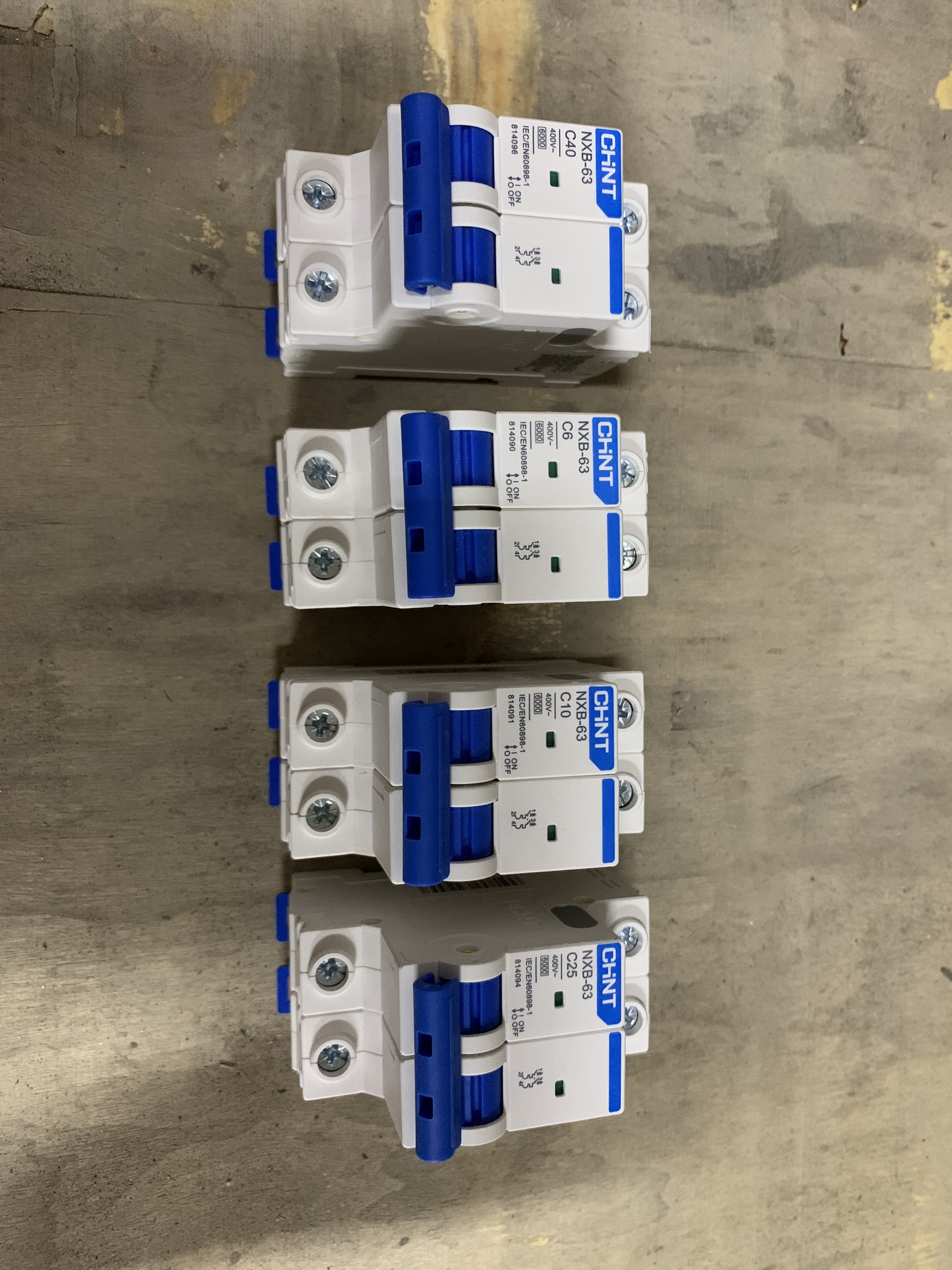Aptomat MCB 2 Pha NXB-63 Chint 6A~63A, Dòng Cắt 6kA