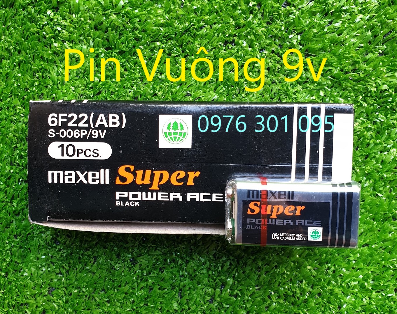 Pin vuông 9v / aa /aaa