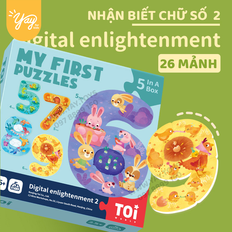 [6 CHỦ ĐỀ] Bộ Xếp Hình Đầu Đời Cho Bé 2+ - MY FIRST PUZZLE TOI