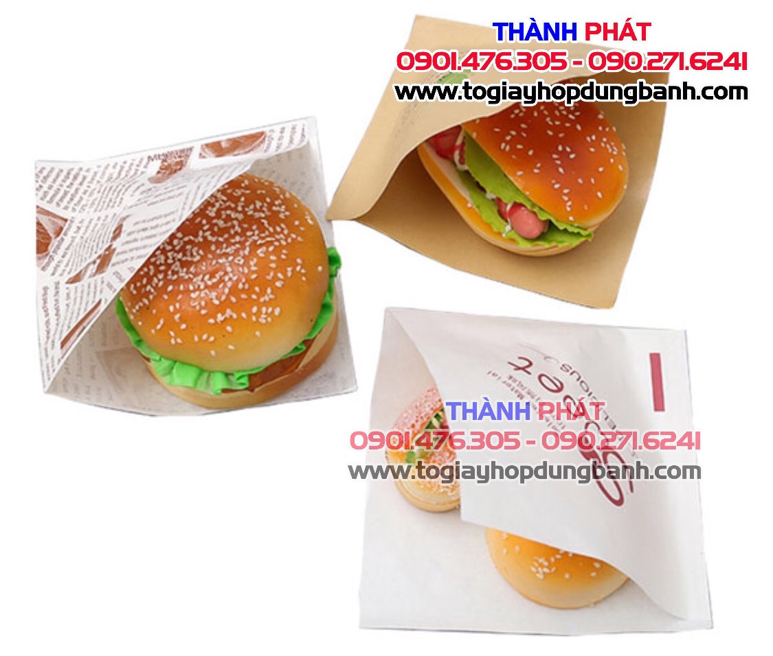 100 Giấy gói bánh mì Thổ Nhĩ Kỳ kebab , sanwhich -Giấy gói bánh mì humbuger