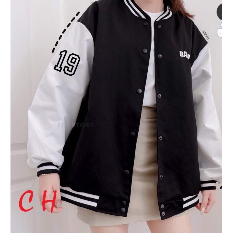 Áo gió BOMBER số 19 phối tay CH12