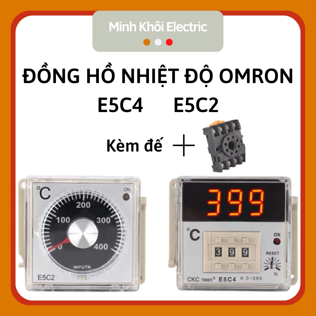 Đồng hồ nhiệt độ omron E5C4,E5C2 220V kèm đế, đồng hồ điều khiển nhiệt độ omron E5C4,E5C2, bộ điều khiển nhiệt độ, thiết bị kiểm soát nhiệt độ omron