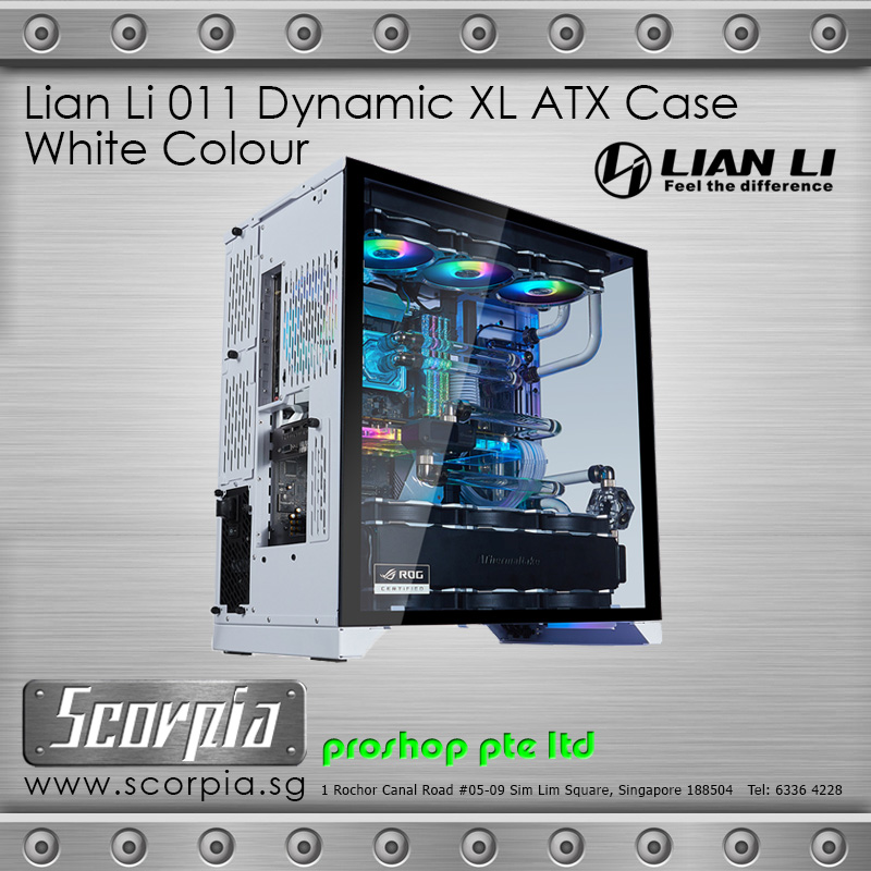 Lian Li Pc O11 Dynamic Xl Rog Certified White Atx Full Tower Gaming Computer Case Lazada Singapore