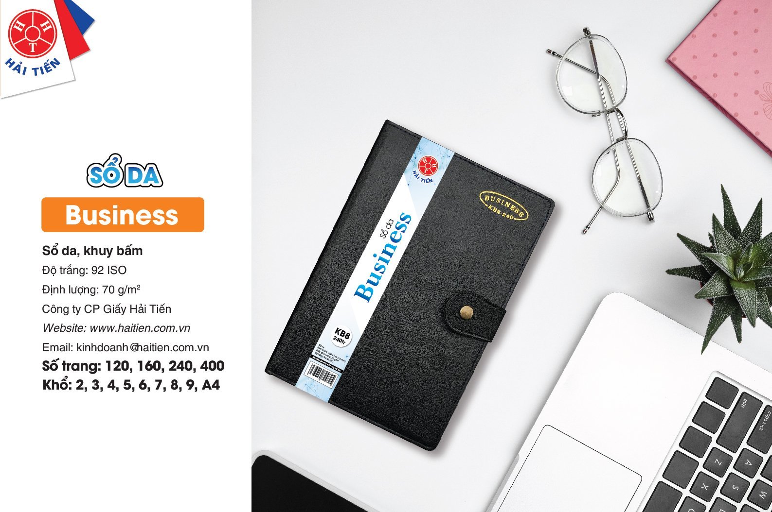 HẢI TIẾN Sổ da A4 Business