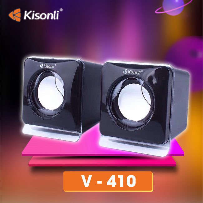 Loa vi tính 2.0 kisonli v410 chính hãng - bảo hành 12 tháng