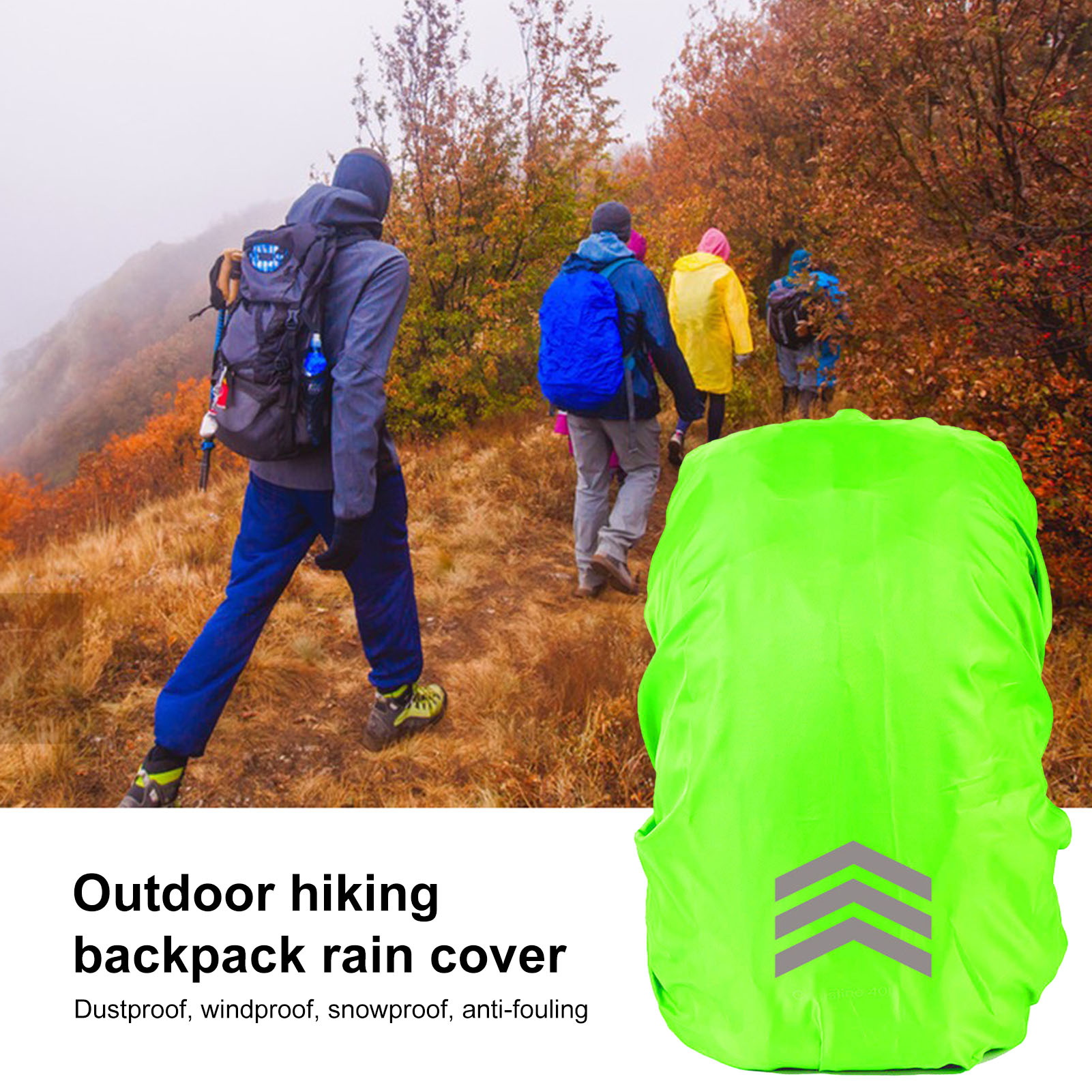 Top Backpack Cover Heavy-duty Rain Cover Waterproof Backpack Rain Cover with Reflective Strips Protect Your Backpack from Rain Uv Rays and Enhance Night Visibility Ideal