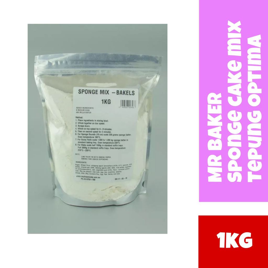 Tepung Optima 1KG / Sponge Cake Mix / 海绵蛋糕预拌粉 / Halal / Mr Baker Lazada