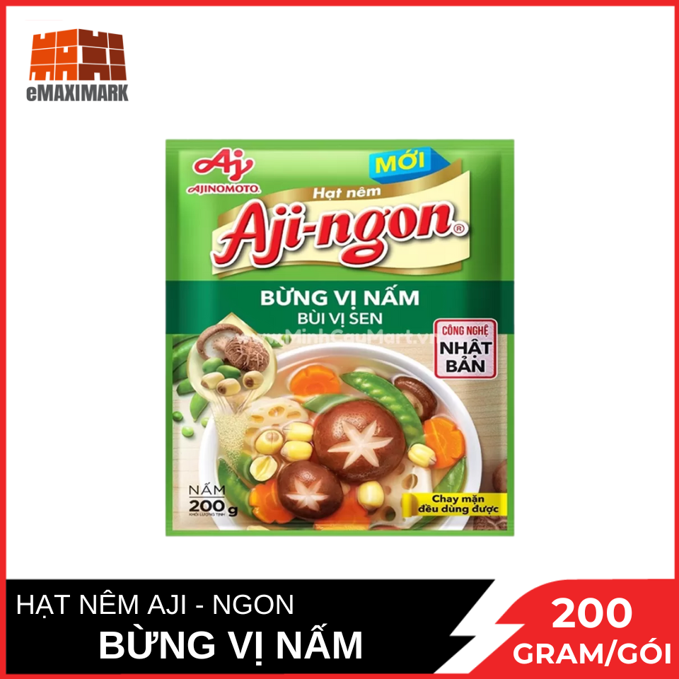 Hạt nêm nấm aji-ngon hương, hạt sen gói 200g
