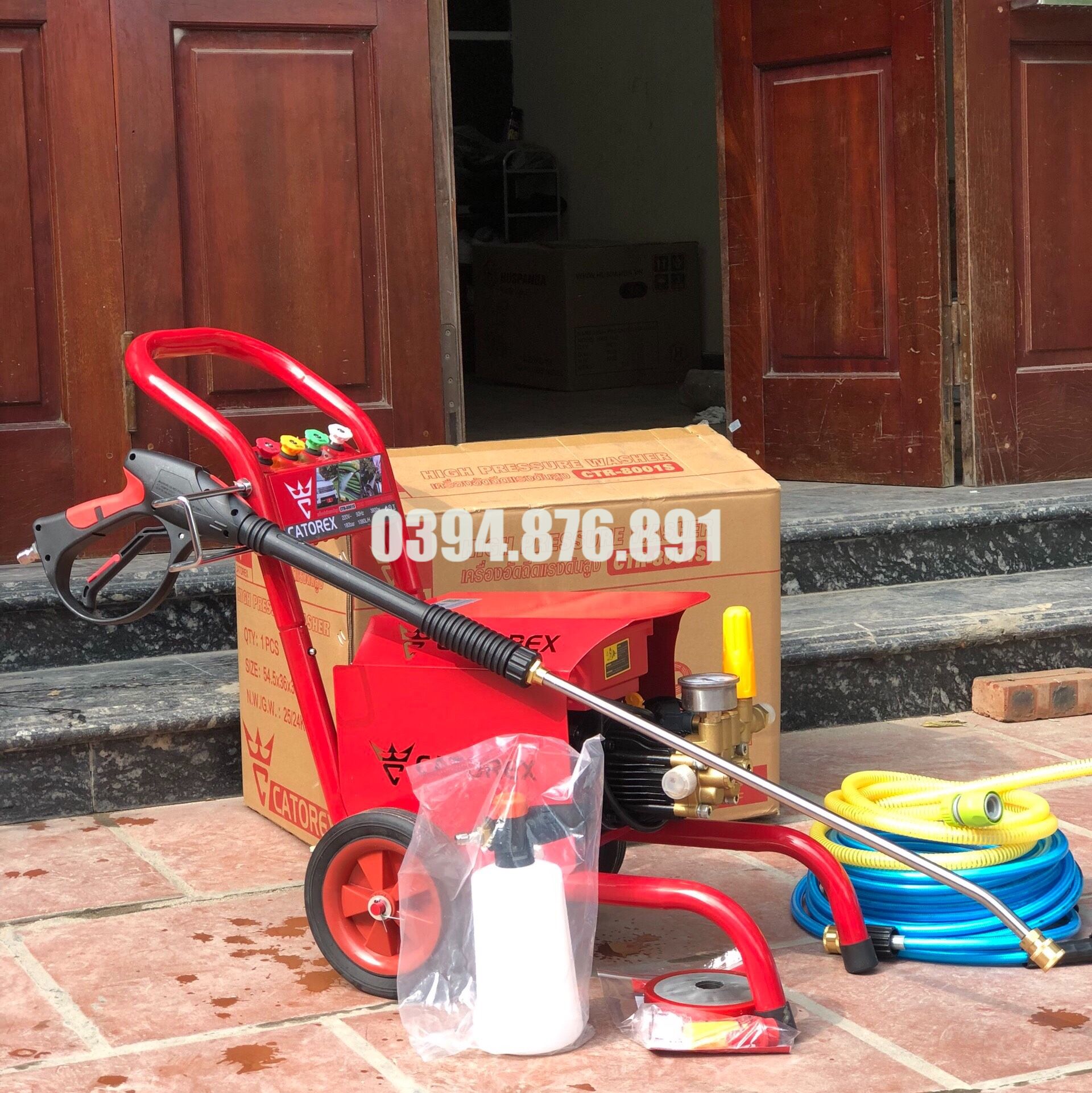 [FREE SHIP] [VIDEO] Máy Rửa Xe Cao Áp 3.8Kw Catorex