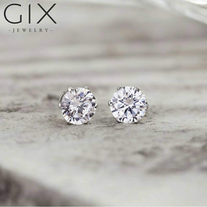 Bông tai titan đá pha lê sáng chíu 4mm ĐV: 2 chiếc BT01