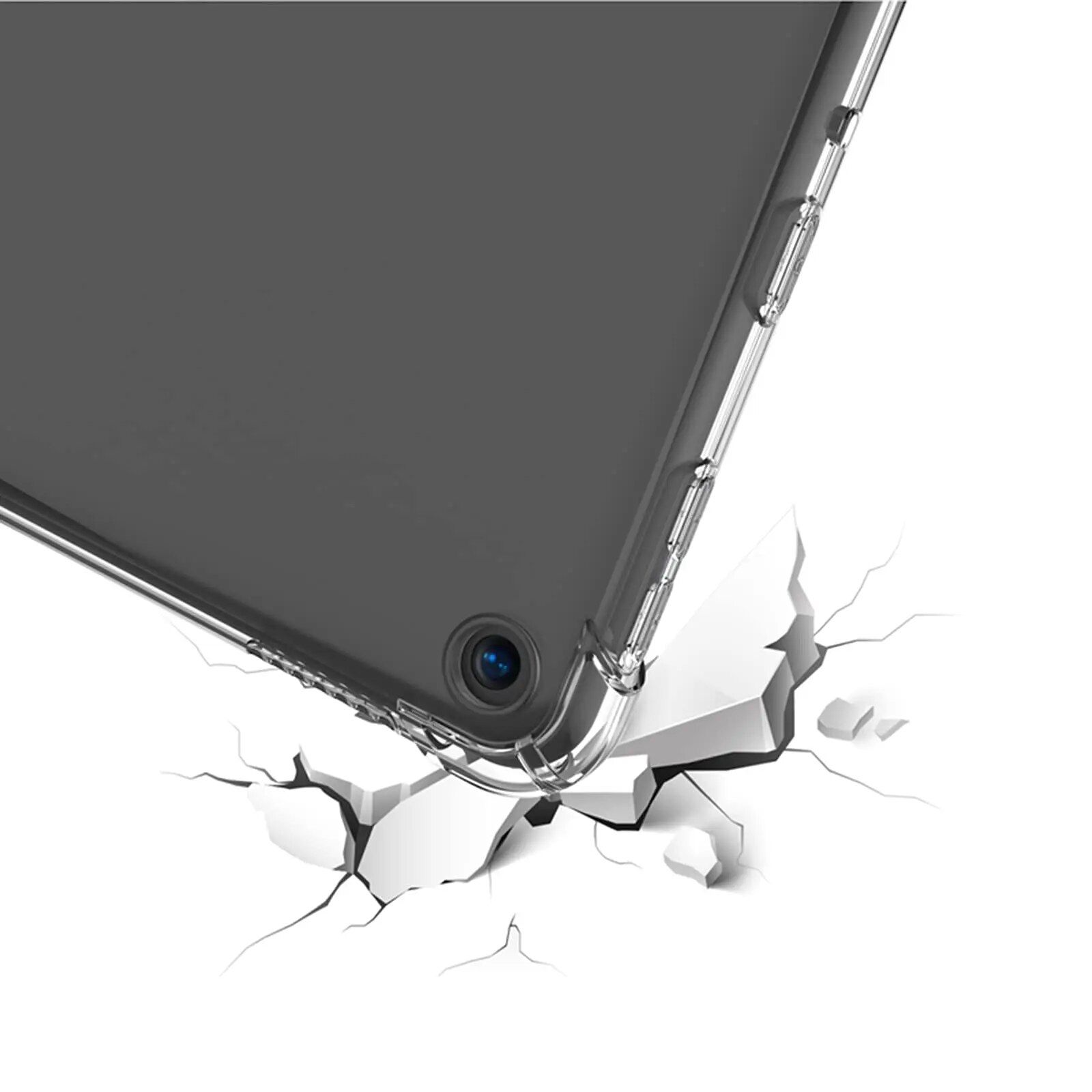 Shockproof Silicone Case For Amazon All-New Kindle Fire HD 10 10 Plus Tablet 11th Gen 2021 Release Flexible Clear Back Cover. 