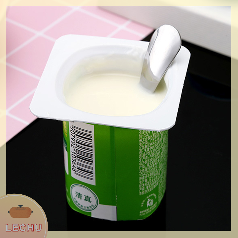 🥪 LECHU🍟 Heishada Cute Stainless Steel Kitchen Spoon Short Handle Sugar Salt Spice Spoon Condiment