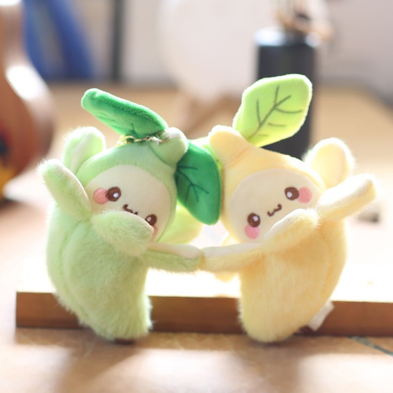 12cm Creative Plush Banana Keychain Cute Small Fruit Doll Pendant