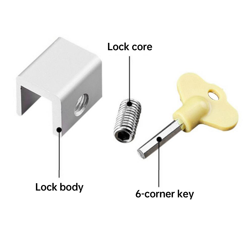 diymore Window Locks Keyed Security Window Locks Window Security Locks Adjustable Security Locks for Children's Homes, Bedrooms and Offices