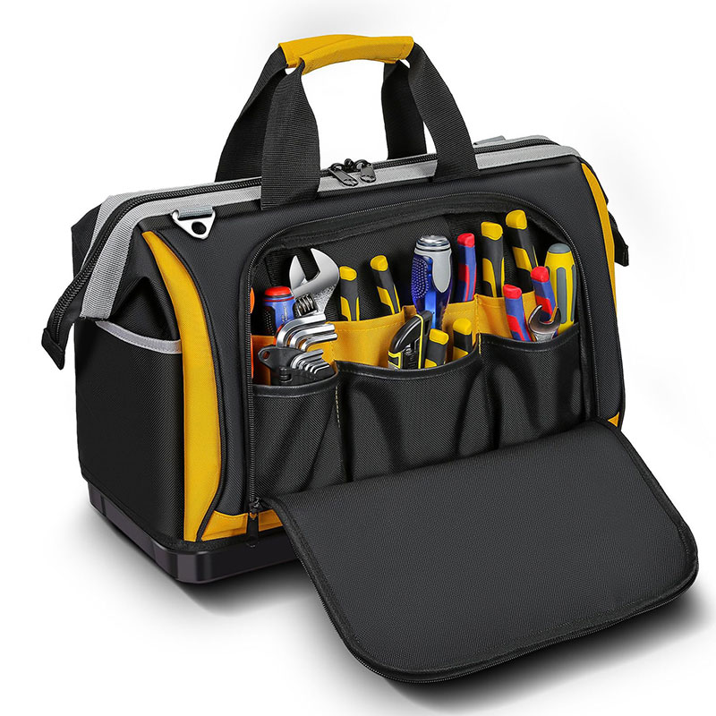 ZUOGUAN Multi functional tool kit, hand-held tool bag, thickened wear-resistant hardware repair kit, single shoulder canvas electrician bag