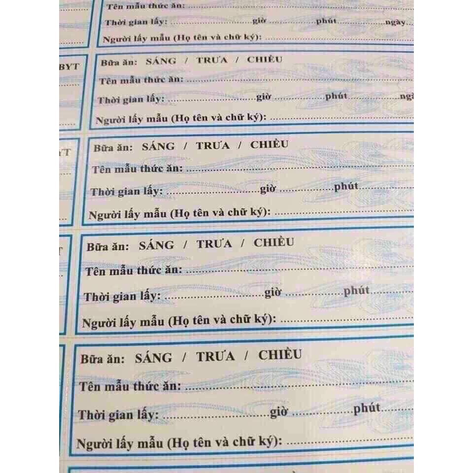 Set 1000 Tem Lưu Mẫu, Tem Niêm Phong Thực Phẩm Thức Ăn