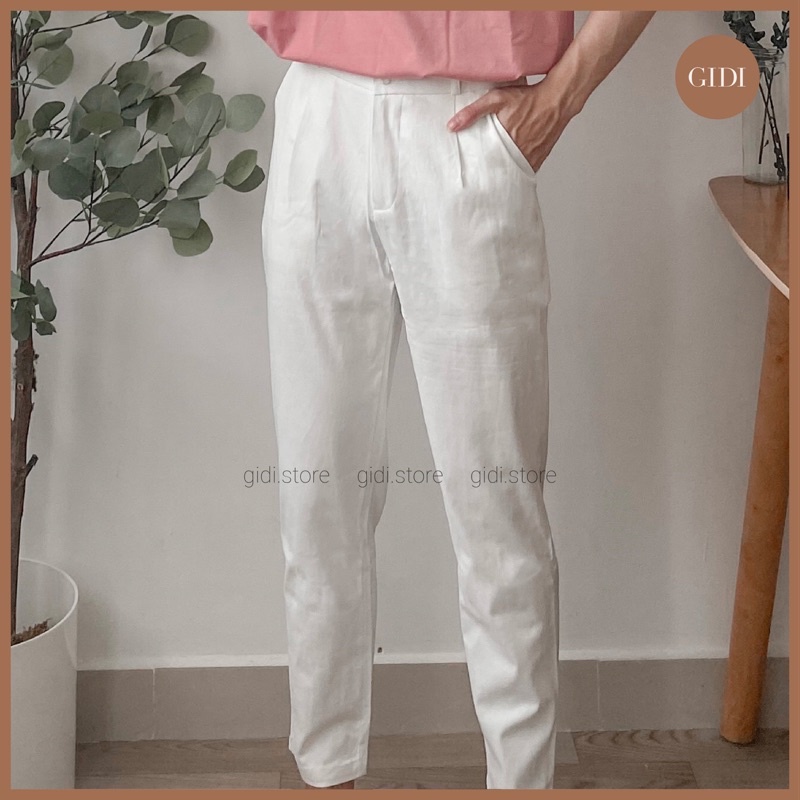 Quần Baggy kaki Nam Nữ Unisex ống suông - quần tây vải kaki eo cạp chun co giãn thời trang phong cách Hàn