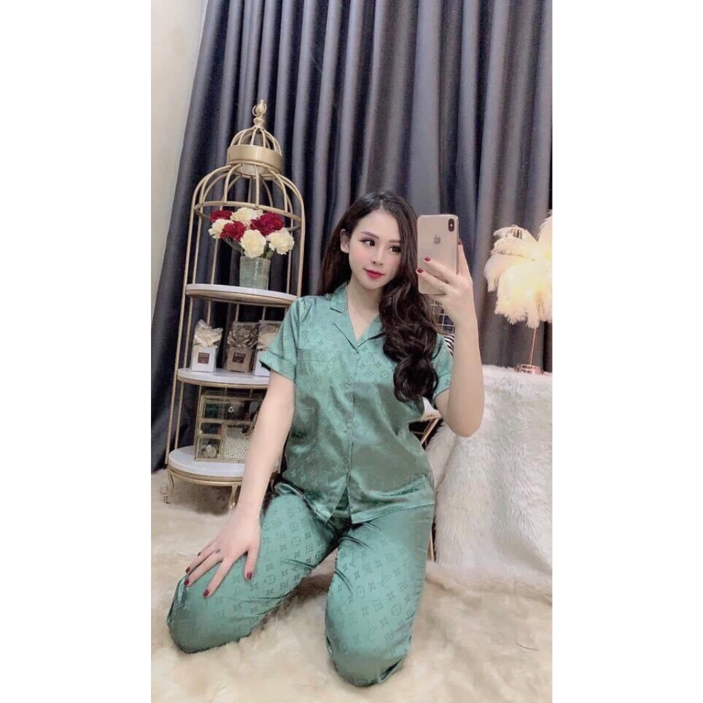 Bộ lụa gấm tay cộc quần dài cao cấp loại 1