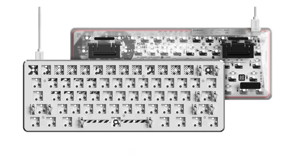 Pulsar 60% Gaming-Tastatur Barebone – Hot-swappable, RGB, Selbst Zusammenbauen