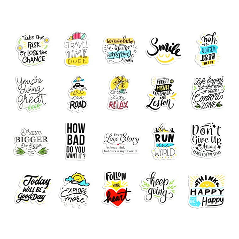 50Pcs Inspirational Stickers Motivational Stickers Waterproof Vinyl ...