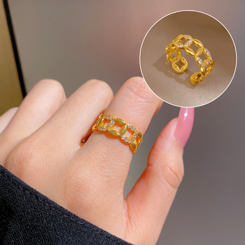 women's gold ring for index finger