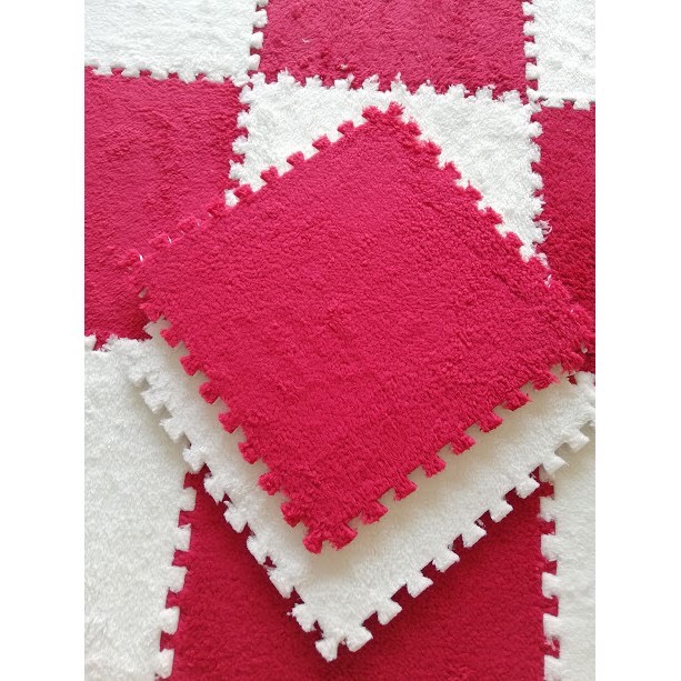 Thảm Xốp Ghép Mặt Lông 30x30cm- 1cm