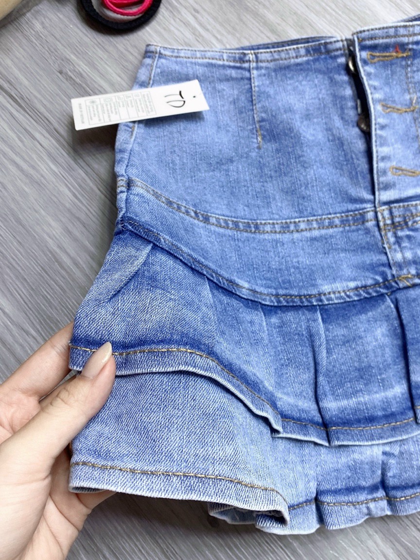 Chân váy Jean 2 tầng, 3 size HOT#58