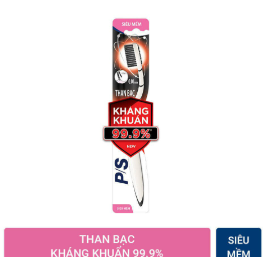 [HCM GIAO 2H]Bàn chải đánh răng P/S than bạc kháng khuẩn 99.9%