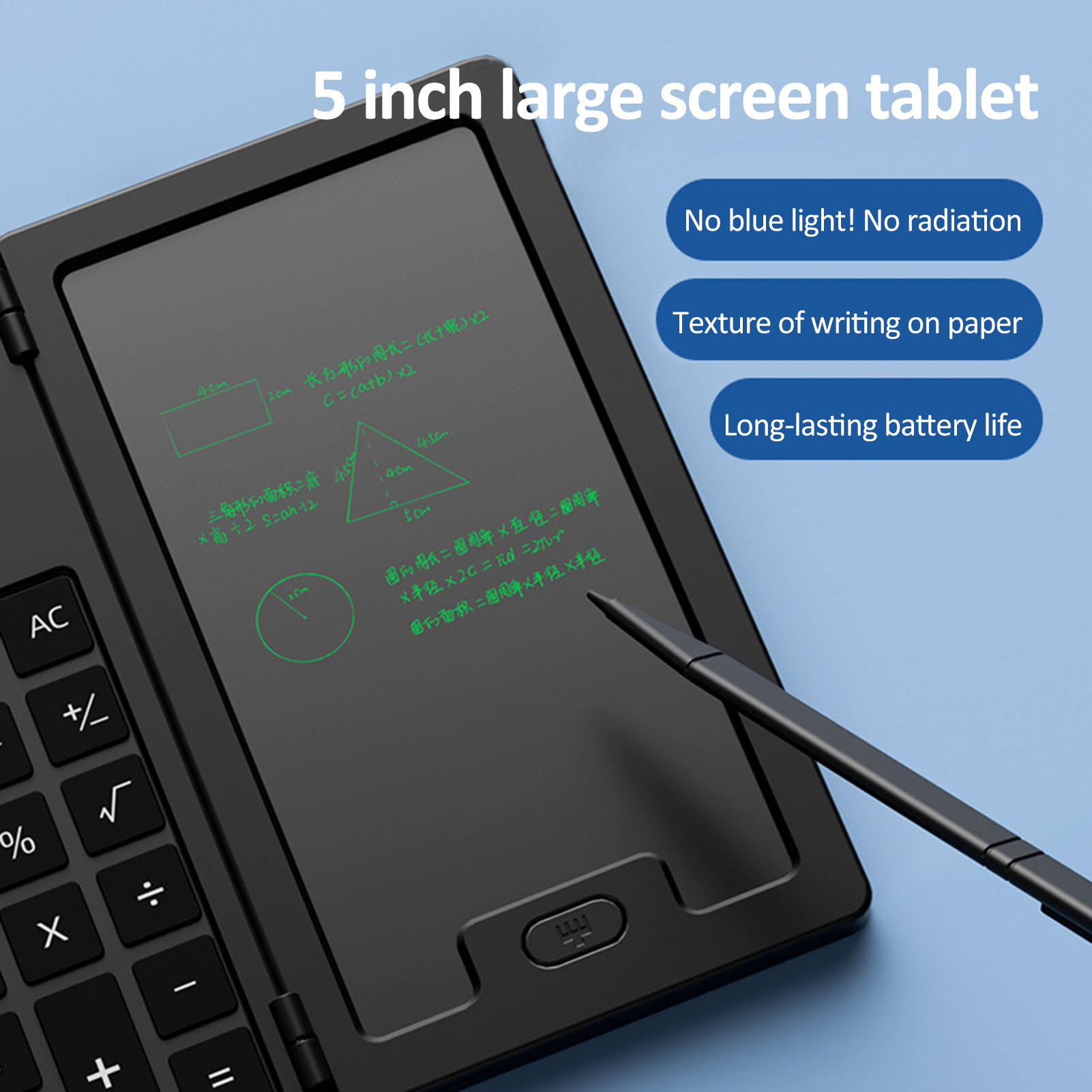 Goodbro Standard Function Calculator Multipurpose Scientific Calculator with Erasable Writing Board Ideal for Students Office Use Battery Powered 12 Digits Led Display School Supplies