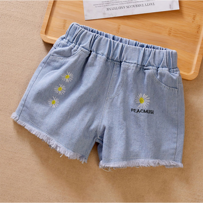 HOBIBEAR Quần short trẻ em thời trang cho bé gái, quần short denim cho bé gái, quần short cho trẻ em vừa và lớn, quần mỏng cho bé gái