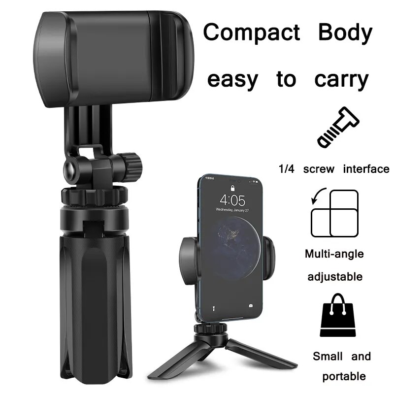 Portable Tripod Mini Desktop Tripod Suitable For IPhone Samsung Multi-angle Adjustment Smartphone Live Camera Stabilizer Bracket