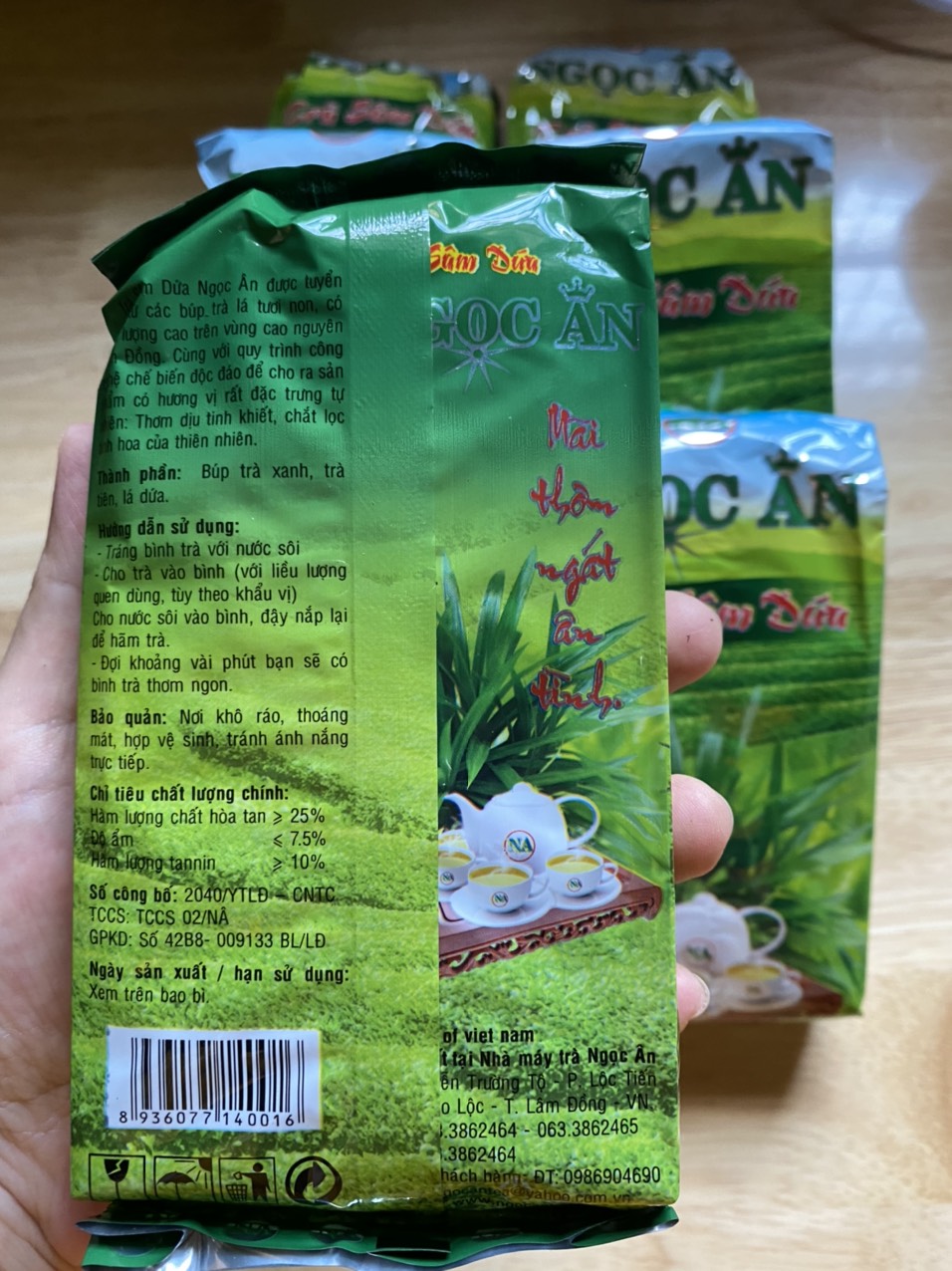 [HCM]Trà Ngọc Ân hương sâm dứa