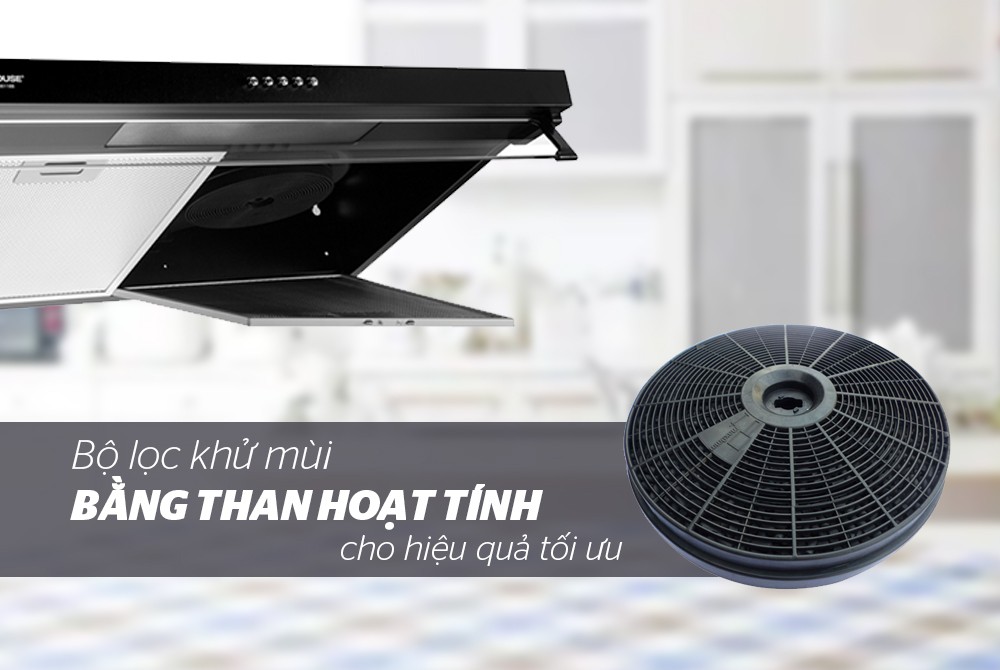 Máy hút mùi vỏ sơn SUNHOUSE SHB6118B