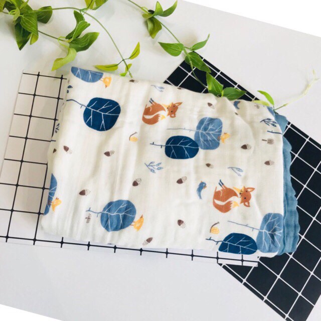 Khăn tắm cuộn Muslin cotton 100x120cm