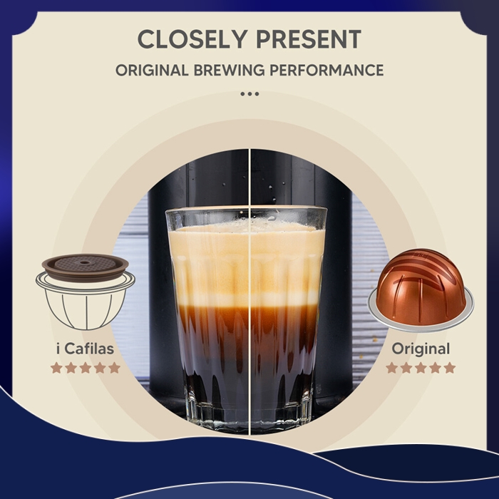 Viên nén cà phê có thể tái sử dụng đồ lọc có nắp cho Nespresso vertuo tiếp theo
