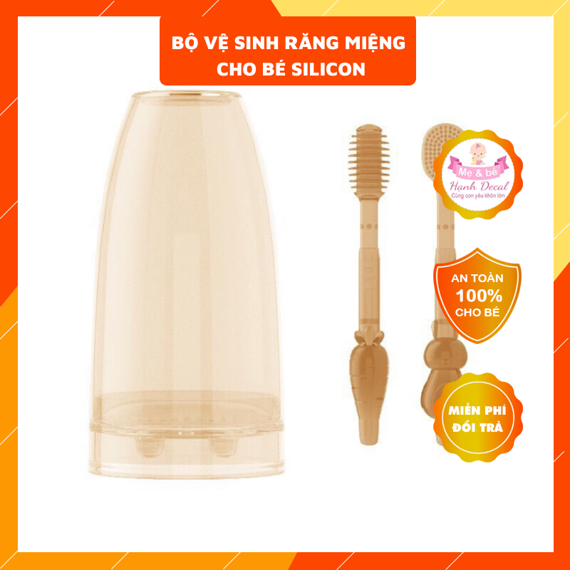 Sét Rơ Lưỡi - Bàn Chải Silicon cao cấp cho Bé yêu, Sét rơ lưỡi bàn chải silicon cho bé , Bàn chải silicon cho trẻ sơ sinh, Bàn chải silicon cho bé cao cấp