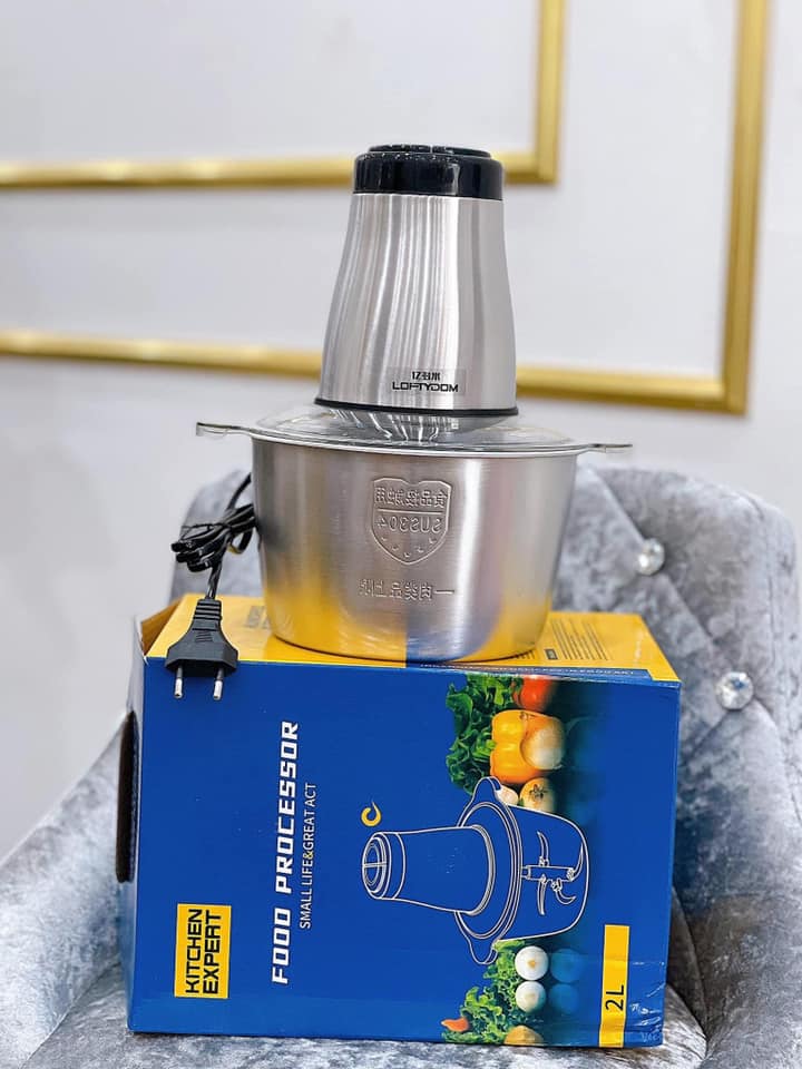 Máy Xay Thịt Cối Inox 2L Đa Năng KITCHEN EXPERT HDA Xay Siêu Tốc