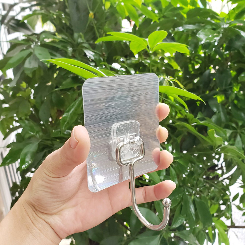 Móc dán tường siêu dính phủ nano bạc móc dính tường