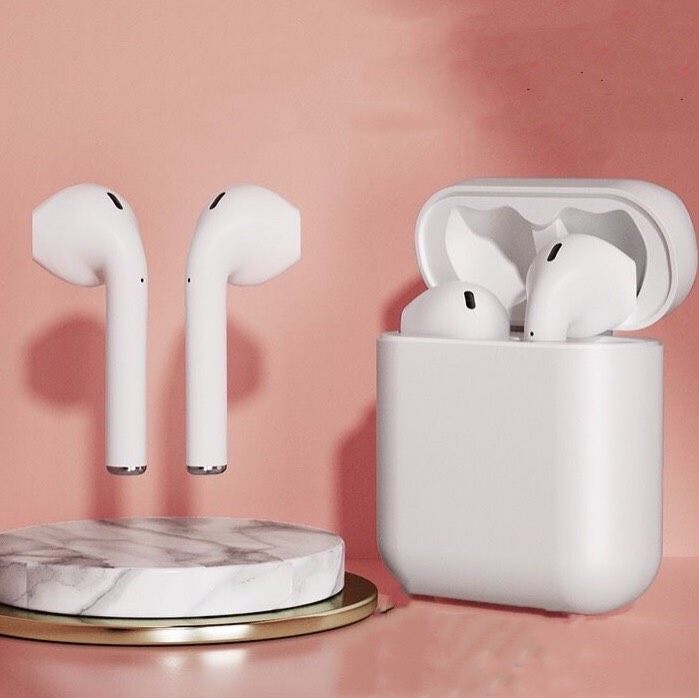 Tai nghe Bluetooth Mini không dây i 2 Bluetooth 2 Tai Có Dock Sạc