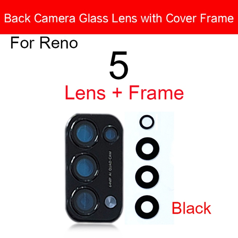 Back camera glass lens with frame for oppo reno 5 pro plus