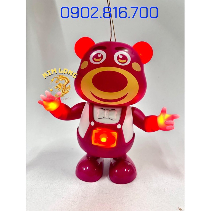 Đồ chơi Lồng đèn trung thu hình GẤU DÂU LOSTO bụng xoay đèn hot trend xinh xắn pin nhạc đèn quà tặng trung thu cho bé