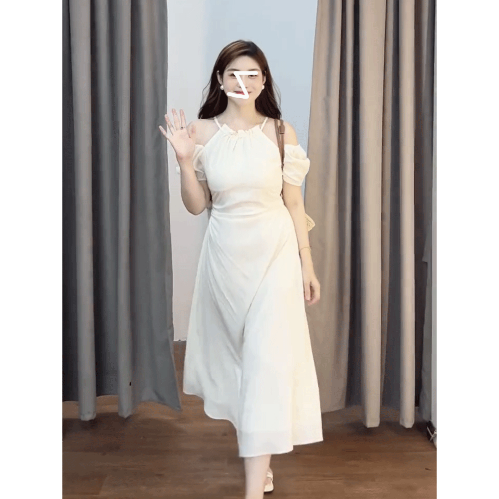 (50-90 KG) ĐẦM YẾM TRỄ VAI, CHẤT LỤA CAO CẤP, MAY 2 LỚP, TRẺ  Trυng, DỄ THƯƠNG
