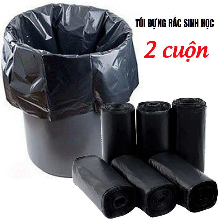 Cuộn túi rác Màu đen 1kg 4 size lựa chọn 3 cuộn 1kg 2 cuộn 1kg