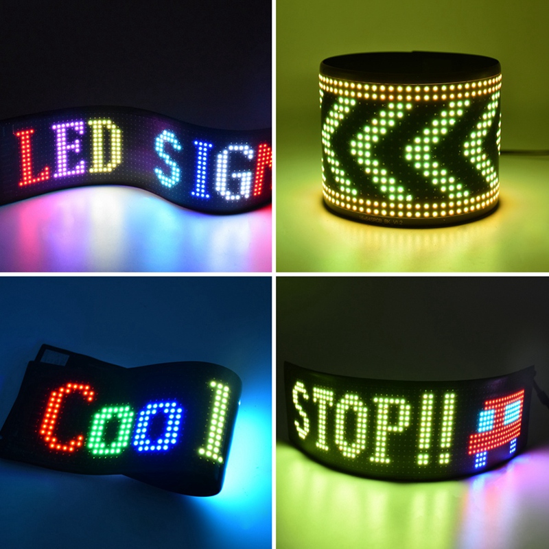 (ZNDG) LED Pixel Panel,USB 5V Flexible LED Module RGB Scrolling Text Animation Display,Bluetooth APP